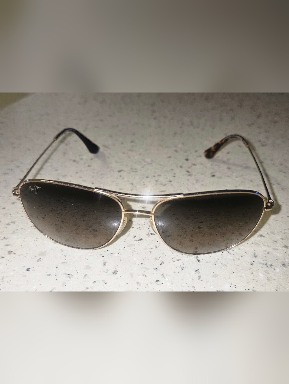 Maui Jim CLIFF HOUSE MJ 247-16 59  Gold/Bronze Polarized Aviator Sunglasses